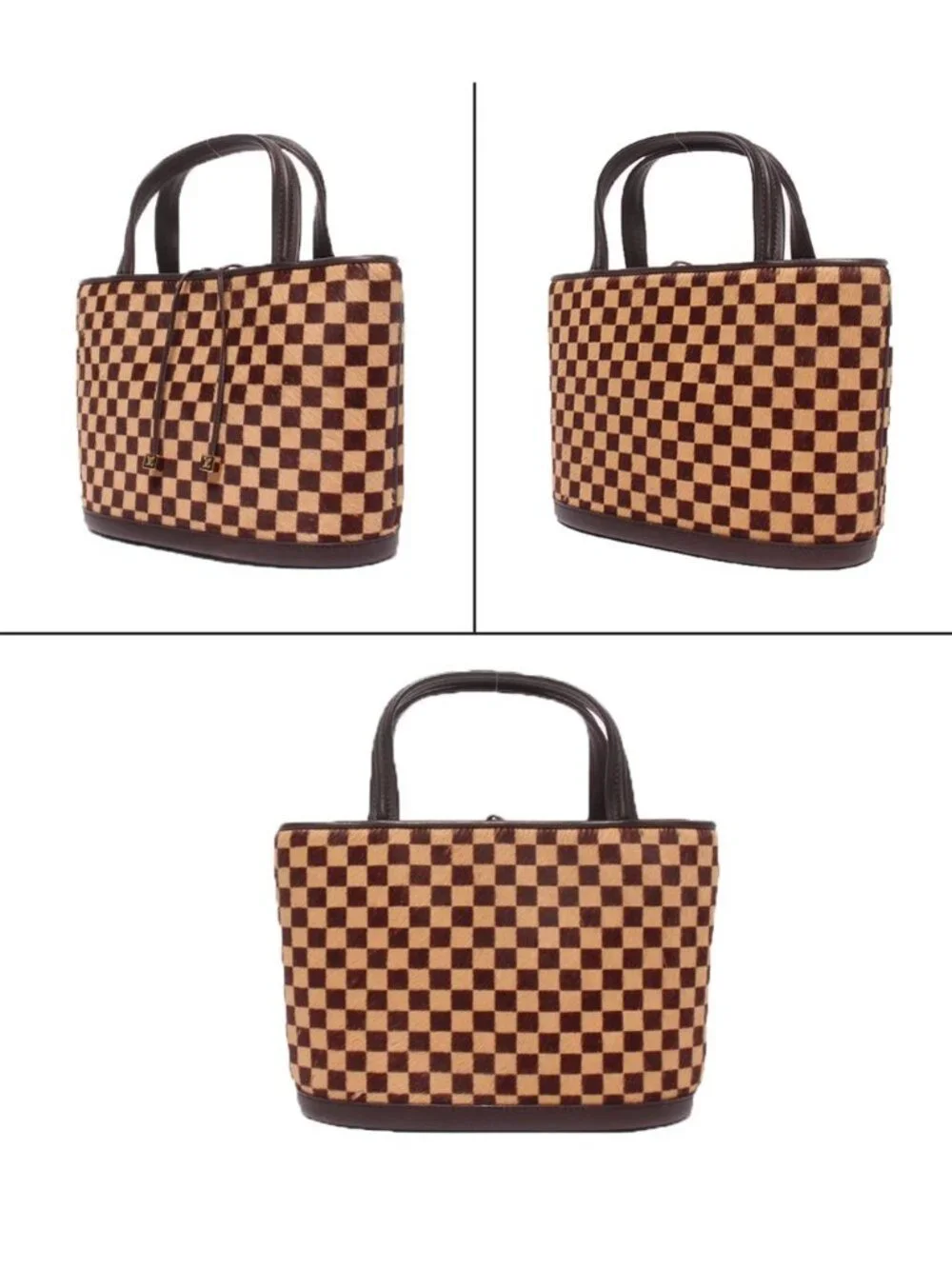 Louis Vuitton Handbag Calf Hair Impala Damier Sauvage
